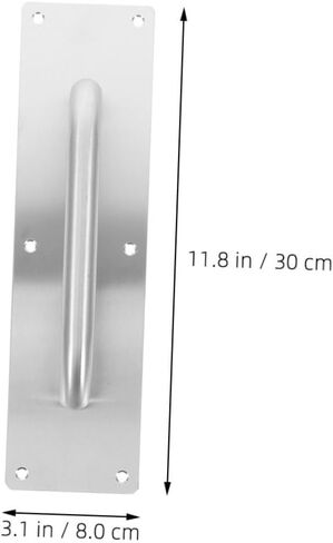 jojofuny 2pcs Stainless Steel Barn Door Handle Pulls Fire Door Pull Handles for Home Office Plate Heavy Duty in Saudi Arabia