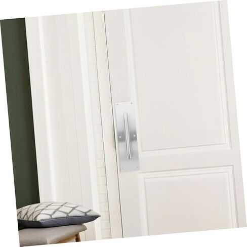 jojofuny 2pcs Stainless Steel Barn Door Handle Pulls Fire Door Pull Handles for Home Office Plate Heavy Duty in Saudi Arabia