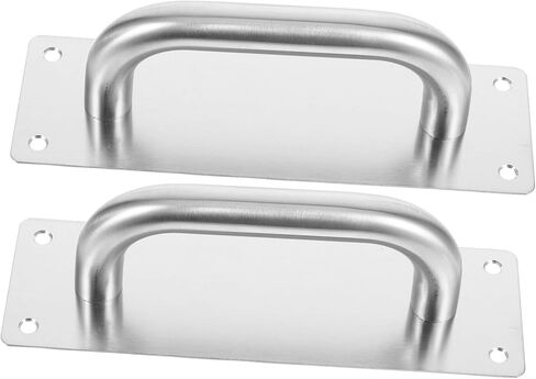 NUOBESTY Fireproof Door Handle Set 2pcs Stainless Steel Push Pull Plates Easy Installation Smooth Operation in Saudi Arabia