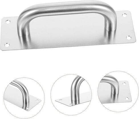NUOBESTY Fireproof Door Handle Set 2pcs Stainless Steel Push Pull Plates Easy Installation Smooth Operation in Saudi Arabia