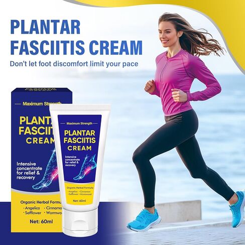 Plantar Fasciitis Relief Cream - Heel Relief Cream for Plantar Fasciitis, Heel Spurs, Knee, Hands & Legs, Maximum Strength Soothe, 60ML in Saudi Arabia