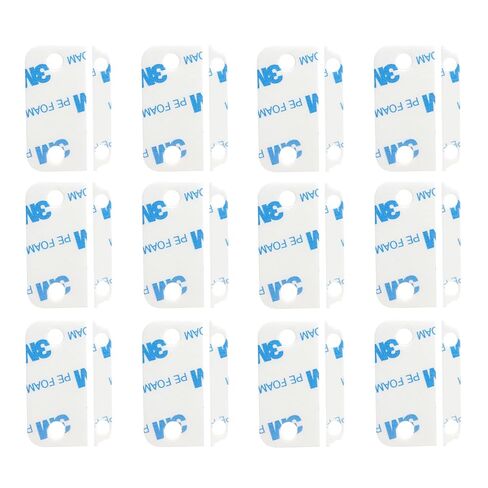 12 Pack Adhesive Replacement Tape for Ring Alarm Contact Sensors 2nd Gen, Pre-Cut Double-Sided Tape for Door, Window, Wall Alarm Sensors, Easy Installation in Saudi Arabia