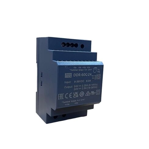 DDR-60L-24 60W DIN نوع السكك الحديدية DC-DC محول DDR-60L 24V 2.5A in Saudi Arabia
