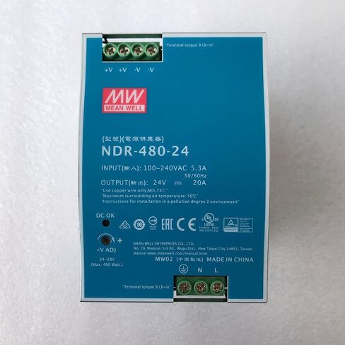 NDR-480-24 480W Single Output Industrial DIN Rail NDR-480 24V 20A in Saudi Arabia