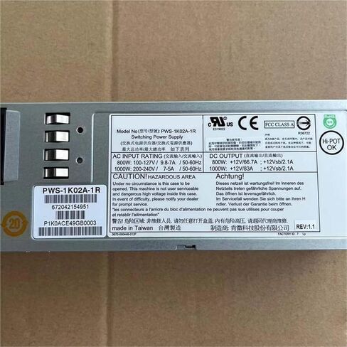 1 قطعة PWS-1K02A-1R 1000 واط 1U وحدة إمداد الطاقة الزائدة PSU in Kuwait