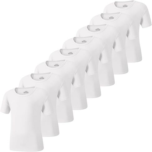8-Pack Boys Shirts Youth Athletic Quick Dry Boys T Shirts Kids Mesh Short Sleeve Workout Tees (4T-18Y) in Saudi Arabia