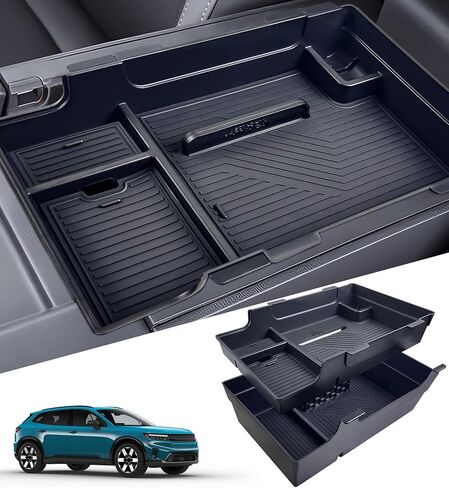 Center Console Organizer Tray Armrest Storage Box for Toyota RAV4 2026, Interior Accessories Insert Storage Tray for 2026 RAV 4, Black in Saudi Arabia