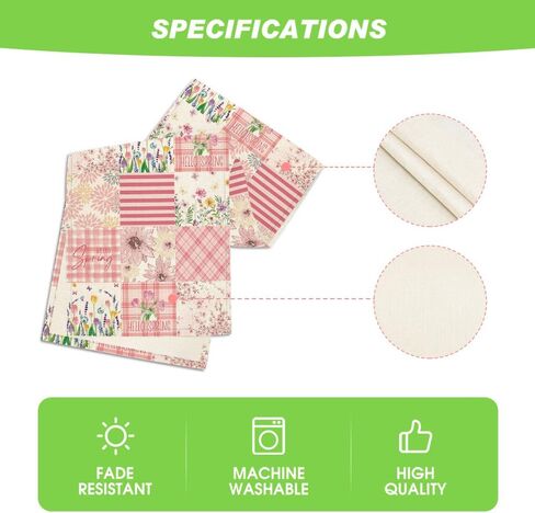 Artoid Mode Tulip Dahlia Floral 210 GSM Hello Spring Table Runner, Seasonal Summer Kitchen Dining Table Decoration for Home Party Decor 13x72 Inch in Saudi Arabia