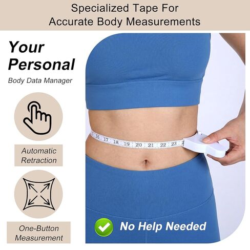 Body Measuring Tape for Body Measurements Waist Measure Fitness Tape Measure for Weight Loss Waist Bust Arms Hip Measurement Suitable Fitness Enthusiasts, 60 Inches Long in Saudi Arabia
