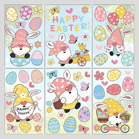 93Pcs Summer Window Clings, Double Sided Beach Hawaii Gnomes Summer Window Decals Stickers for Home Office School Holiday Party Decorations in Saudi Arabia