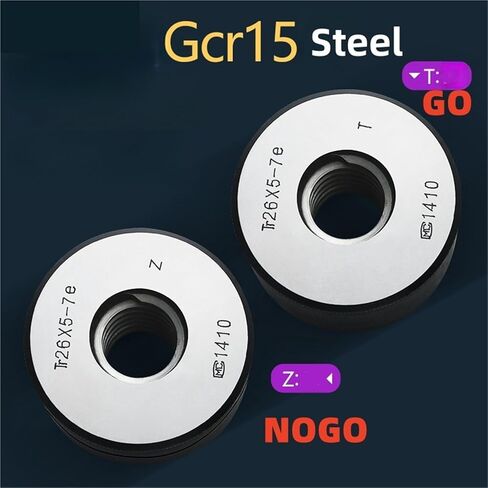 1 مجموعة (1 * GO + 1 * NOGO) TR 7e مقياس حلقي شبه منحرف أمريكي غير قياسي TR6 8 9 10 11 أداة قياس (Tr10X2.5 7e T Z، اليد اليمنى) in Kuwait