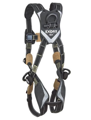3M DBI-SALA ExoFit NEX 1103073 Nomex/Kevlar حزام لكامل الجسم، مصنوع من الشبة المطلية بالـ PVC. حلقة على شكل حرف D في الخلف/الجانب، بطانة مريحة، أشرطة للساق بإبزيم سريع القفل، مقاس X-Large، أسود in Saudi Arabia