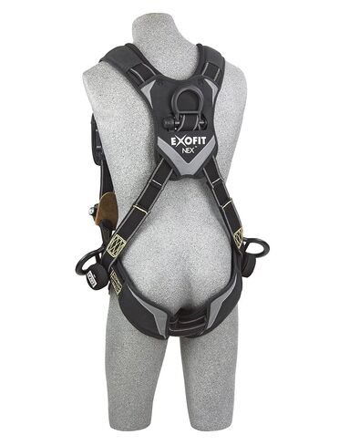 3M DBI-SALA ExoFit NEX 1103073 Nomex/Kevlar حزام لكامل الجسم، مصنوع من الشبة المطلية بالـ PVC. حلقة على شكل حرف D في الخلف/الجانب، بطانة مريحة، أشرطة للساق بإبزيم سريع القفل، مقاس X-Large، أسود in Saudi Arabia