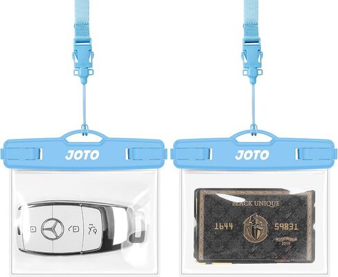 JOTO 2 Pack Waterproof Car Key FOB Case with Lanyard for Swimming Surfing, Small Waterproof Wallet Dry Bag for Money Credit ID Card Cash Coins -Black in Saudi Arabia