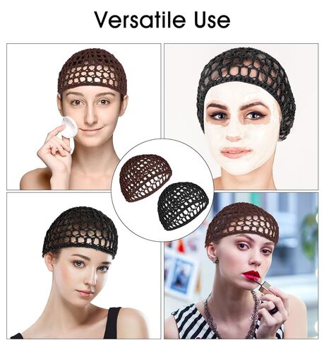 4 قطع من شبكة الشعر للضغط الحريري، شبكة شعر ضغط حريرية للشعر، قبعة شبكية مريحة للحفاظ على تجعيد الشعر، والاستحمام، والباليه، والحمام in Kuwait