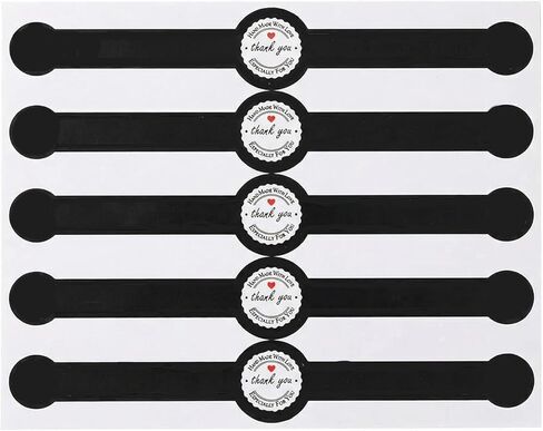 100 Pcs Black Bakery Stickers Food Safe Self-Adhesive Sealing Labels for Cake Boxes Cookies Desserts Tamper Decorative Packaging in Saudi Arabia