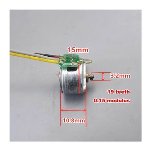 15BY Stepper Stepping Electronic Starter 2-Phase 4-Wire 18 Degree 20 Ohms with 19 Teeth 0.15 Modulus Copper Gear in Saudi Arabia
