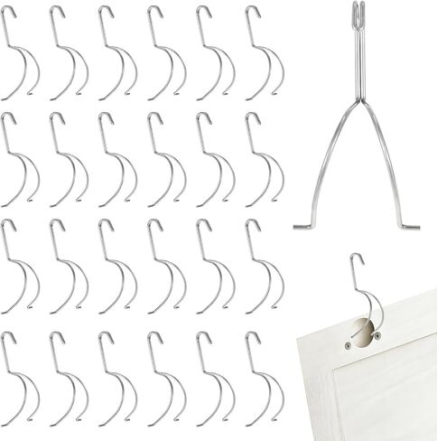 25 Pack Cabinet Door Painting Hangers Stainless Steel No-Drill Metal Painting Hanging Hooks Cabinet Door Brackets Easy to Apply Spray Drying Rack Clips for Wood Working Tools Accessories in Saudi Arabia