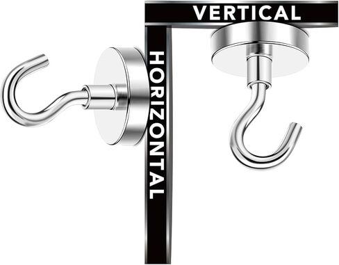 10pcs Magnetic Hooks - Heavy Duty Magnetic Hooks for Kitchen, Bathroom, Office, and Garage - Strong Hold, Rust-Resistant, and Easy to Use(Black) in Saudi Arabia