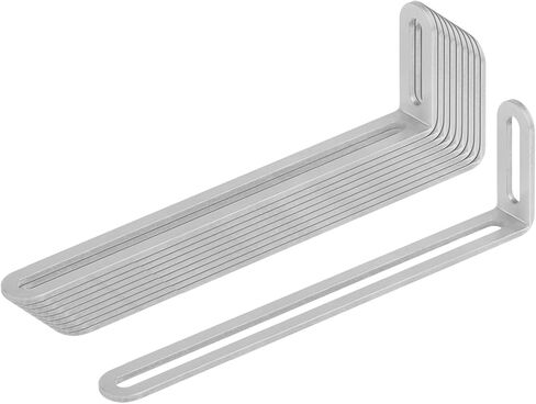10 Pcs 8" L x 3/4" W x 2" H Slotted L Brackets for Shelves, Adjustable Corner Brace Support, 1/8" Thick in Saudi Arabia