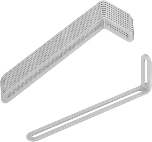 10 Pcs 8" L x 3/4" W x 2" H Slotted L Brackets for Shelves, Adjustable Corner Brace Support, 1/8" Thick in Saudi Arabia
