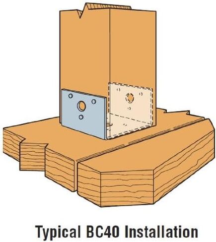 20 Pack Simpson Strong Tie BC60 6x6 Post Half Base in Saudi Arabia