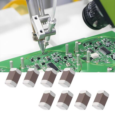 خلق فكرة 100 قطعة 10 فائق التوهج 50 فولت 1206 SMD المكثفات السيراميكية X5R سطح عازل جبل للدوائر الإلكترونية in Saudi Arabia