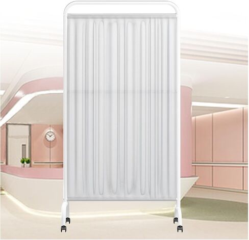 Mobile Medical Privacy Screen,1-5 Panel Protective Screens Room Divider,Folding Privacy Screen with 360° Wheels for Office/Hall/Clinic/Restaurant(Blue,2-Panel) in Saudi Arabia