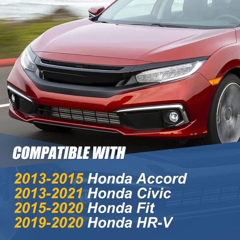 Auto Dynasty Halogen Model Factory Style Front Bumper Driving Fog Light Lamps Compatible with Honda Accord Civic HR-V Fit 2013-2021, Driver and Passenger Side, Chrome Housing Smoked Lens in Saudi Arabia