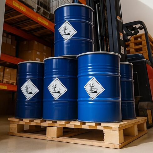 25 Pcs Marine Pollutant Marking Placard - 10.75" x 10.75" Environmentally Removable Self Adhesive Vinyl Marine Pollutant Label for Temporary Class Hazard Marking Applications in Saudi Arabia