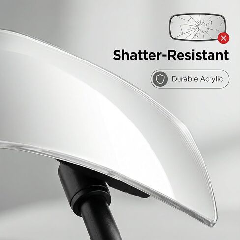 Clip On Mirror Wide Angle Computer Mirror to See Behind You 360° Rotatable Stick-On Convex Cubicle Mirrors Adjustable for Workdesk, Office, Personal Privacy and Security (1PCS HD 12" x 3") in Saudi Arabia