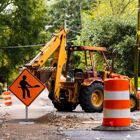 Blulu 2 Pack Roll-up Traffic Sign Stand 56 Inch Portable Road Construction Sign Stand Traffic Control Holder Heavy Duty Bar Angle T-stand Kit for 36" & 48" Signs Construction Site Driveway Street in Saudi Arabia