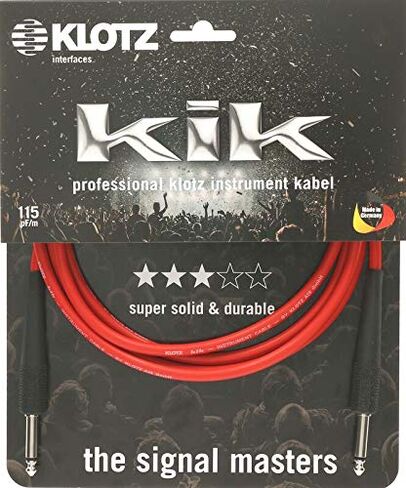 Klotz KIK3-0PPRD كابل أداة، 1/4 بوصة مستقيم إلى مستقيم، 10 أقدام، أحمر in Saudi Arabia