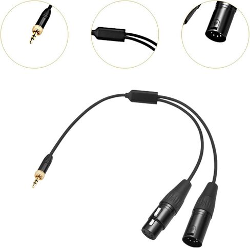 DYNWAVE Dmx Female Male 5 Pin to Stereo Jack Audio 3.5mm Male -dmx-3.5C-1/2 Dmx 3.5mm 30cm -dmx-acp-1/2 Locking Dmx Adapter Cable in Saudi Arabia