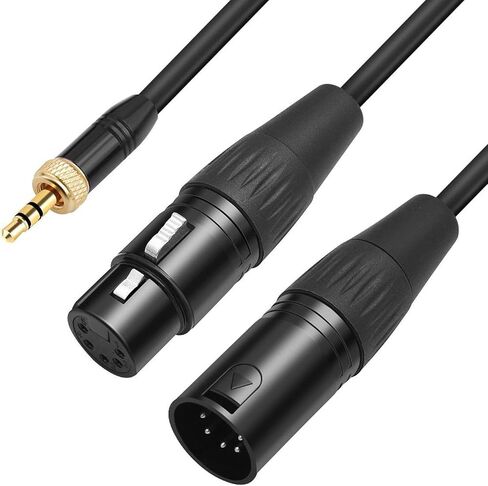 DYNWAVE Dmx Female Male 5 Pin to Stereo Jack Audio 3.5mm Male -dmx-3.5C-1/2 Dmx 3.5mm 30cm -dmx-acp-1/2 Locking Dmx Adapter Cable in Saudi Arabia