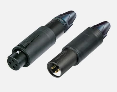 (2) Two Original NEUTRIK NC3FM-C-B Unisex 3 Pin XLR Cable Connector in Saudi Arabia