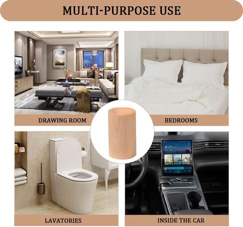 5 Pcs Wood Essential Oil Diffusers,Small Wood Fragrance DIffusers,Fragrance Retention,Wooden Aromatherapy Round Diffuser for Car,Home, Bathroom, Office, Toilet, Yoga Room, Sauna Room in Saudi Arabia