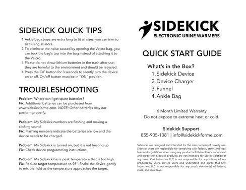 Sidekick 2oz Pour Electronic Urine Warmer with Digital Display in Saudi Arabia