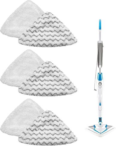 4-Pack Replacement Steam Mop Pads, Compatible with Bissel Bissell PowerEdge and PowerForce Lift-Off Steam Mop 2078, 2165, 20781 Washable Reusable Replacement Mop Pads (2 Soft + 2 Scrubby) in Saudi Arabia