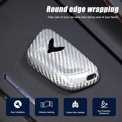 Real Carbon Fiber Key Fob Case Cover Compatible with Chevrolet Corvette C8 2020 2021 2022 2023 2024 2025, Key Fob Case Remote Cover Shell for Car Key Protection (red) in Saudi Arabia