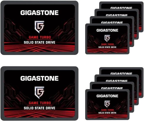 جيجاستون جيم توربو 5 عبوات 256 جيجابايت SSD SATA III 6 جيجابايت/ثانية. محرك أقراص الحالة الصلبة الداخلي 3D NAND مقاس 2.5 بوصة، يقرأ بسرعة تصل إلى 520 ميجابايت/ثانية. متوافق مع أجهزة الكمبيوتر الشخصية وسطح المكتب والكمبيوتر المحمول، مقاس 2.5 بوصة و7 مم (0. in Kuwait