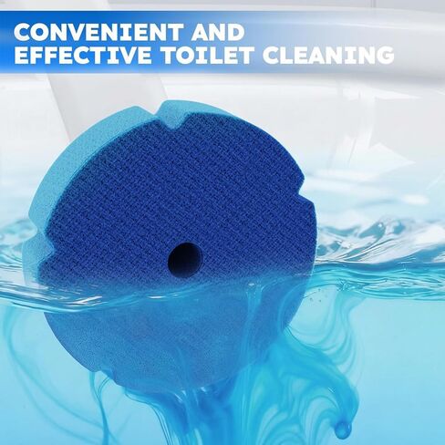 Disposable Toilet Brush- Toilet Bowl Cleaner, Toilet Bowl Brush, Toilet Wand with 12PCS Brush Refills for Bathroom Deep Cleaning Squre Shape(1 Pack, White) in Saudi Arabia