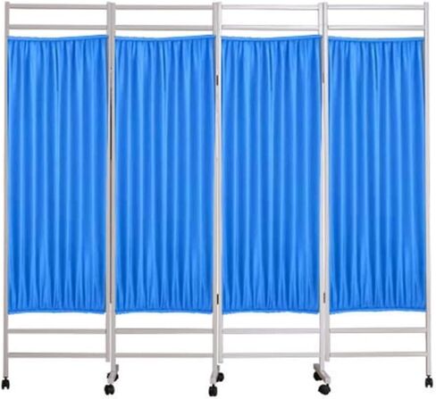 Rolling Medical Privacy Screen on Wheels, Medical Privacy Screen Portable, 3/4/5/6 Panel Indoor Temporary Room Partition Wall Fencing with Wheels, for Hospital/Clinic/War in Saudi Arabia