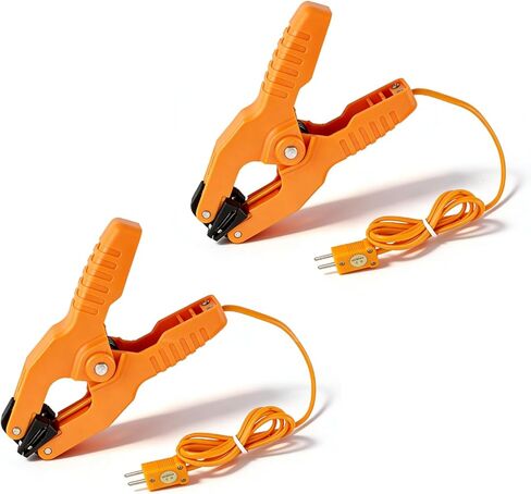 2 PCS Temperature Clamp Thermocouple Sensor K Type Pipe Clamp Sensor, Pipe Clamp Probe Thermocouple Sensor Temperature Thermocouple Clamp ~3/8-40~200℃ in Saudi Arabia