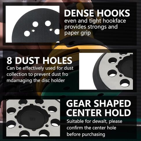 قطعة غيار لوحة الصنفرة الاحترافية مناسبة لـ Dewalt DWE6420، DWE6421، DWE6421-B2، DWE6421-B3، DWE6421-BR، قطع غيار لوحة الصنفرة المدارية مقاس 5 بوصات، حزمة من 2 in Saudi Arabia
