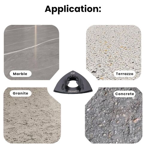 Oscillating Triangular Diamond Grinding Pads, 3 Inch Metal Bond Dots Grinding Disc for Edge Tight Corners, 30 Grit in Saudi Arabia