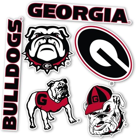 Desert Cactus University of Georgia Sticker Bulldogs UGA Dawgsr Vinyl Decals Laptop Water Bottle Car Scrapbook Sheet T2 (Type 2-3) in Saudi Arabia