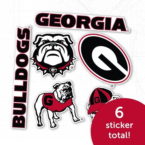 Desert Cactus University of Georgia Sticker Bulldogs UGA Dawgsr Vinyl Decals Laptop Water Bottle Car Scrapbook Sheet T2 (Type 2-3) in Saudi Arabia
