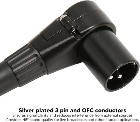 XLR to XLR Cable 2.5ft, HiFi Sound Balanced Wire for Microphone Speaker Mixer with Clear Sound and Stable Connection, Compatible with XLR Cable Devices in Saudi Arabia