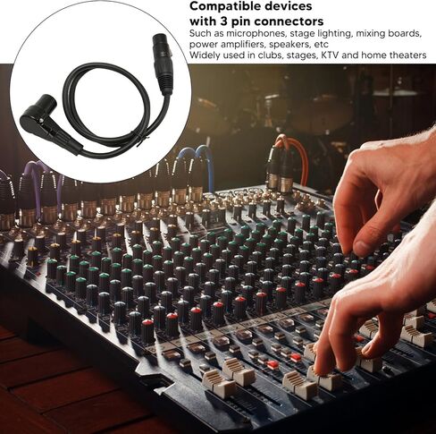 XLR to XLR Cable 2.5ft, HiFi Sound Balanced Wire for Microphone Speaker Mixer with Clear Sound and Stable Connection, Compatible with XLR Cable Devices in Saudi Arabia